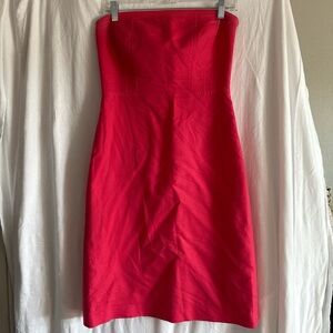 Ann Taylor Vibrant Pink Strapless Dress
